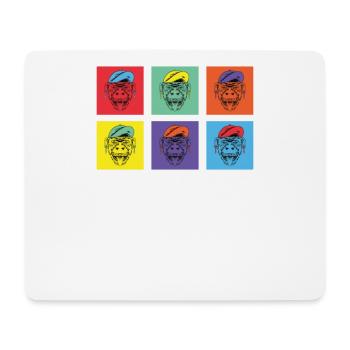 Overruled Affen bunt 1 - Mousepad (Querformat) - Weiß - Vorne