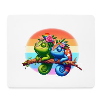 C’est normal d’être gay, fierté LGBTQ+ des caméléons - Tapis de souris (format paysage) - blanc - Devant