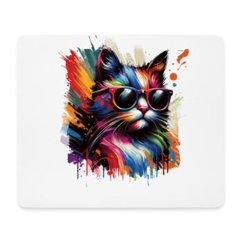 Life is better with cats - Mouse Pad (horizontal) - white - Front