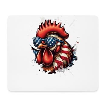Big Chicken Cool Chicken Usa Chicken - Tapis de souris (format paysage) - blanc - Devant