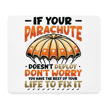 Lustiges Fallschirmspringer - Mousepad (Querformat) - Weiß - Vorne