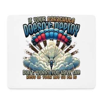 Lustiges Fallschirmspringer - Mousepad (Querformat) - Weiß - Vorne