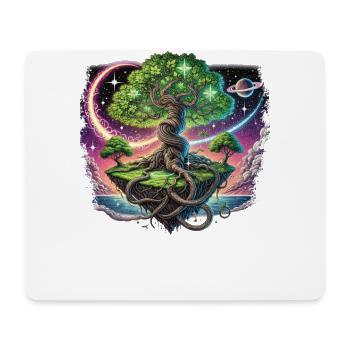 Le cosmos avec notre design « arbre de l’espace » - Tapis de souris (format paysage) - blanc - Devant