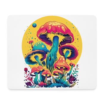 Wildpilz Und Mond Keine Zeit, Ich Suche - Mousepad (Querformat) - Weiß - Vorne