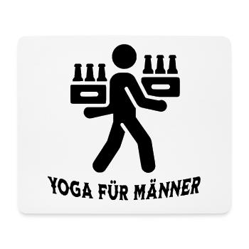 Yoga Für Männer Lustiges Motiv Bier Mann T-Shirt - Mousepad (Querformat) - Weiß - Vorne