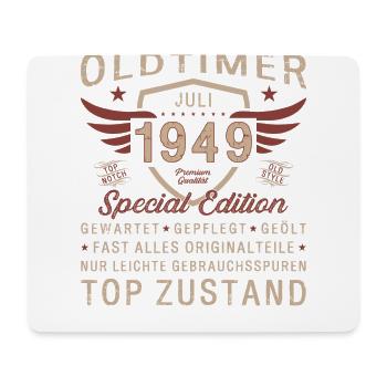 75. Geburtstag Oldtimer Juli 1949 Jahrgang 1949 - Mousepad (Querformat) - Weiß - Vorne