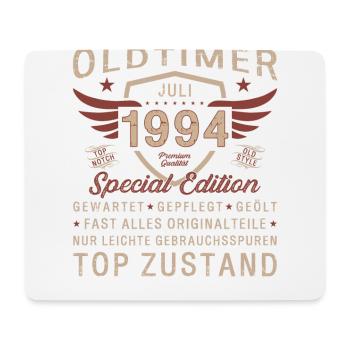 30th Birthday Classic Car July 1994 Vintage 1994 - Mouse Pad (horizontal) - white - Front