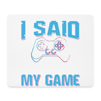 Play Controller Gaming Hat Mich Während Meines - Mousepad (Querformat) - Weiß - Vorne