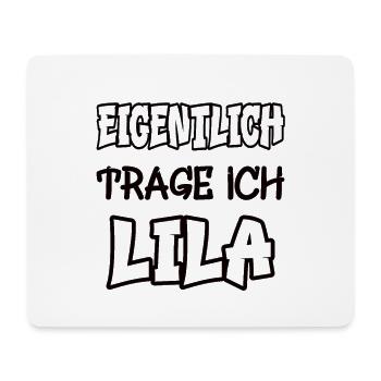 Eigentlich trage ich lila Spruch Farbe lila - Mousepad (Querformat) - Weiß - Vorne