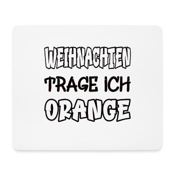 Noël je porte de l’orange en disant couleur orange - Tapis de souris (format paysage) - blanc - Devant