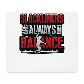 Les slackliners sont toujours en équilibre - Tapis de souris (format paysage) - blanc - Devant