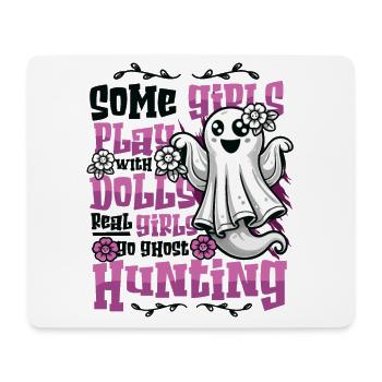 Echte Mädchen Gehen Geister Jagen - Mousepad (Querformat) - Weiß - Vorne