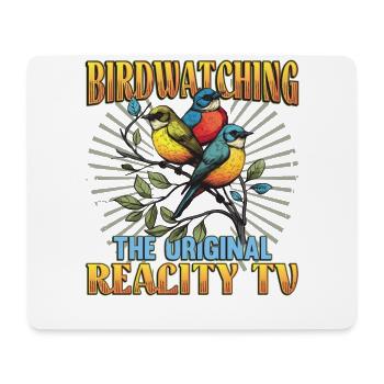 Birdwatching Original Reality TV Vögelbeobachter - Mousepad (Querformat) - Weiß - Vorne