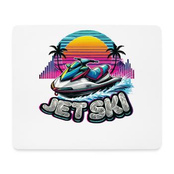 Jet Ski Adventure Retro Summer - Mouse Pad (horizontal) - white - Front