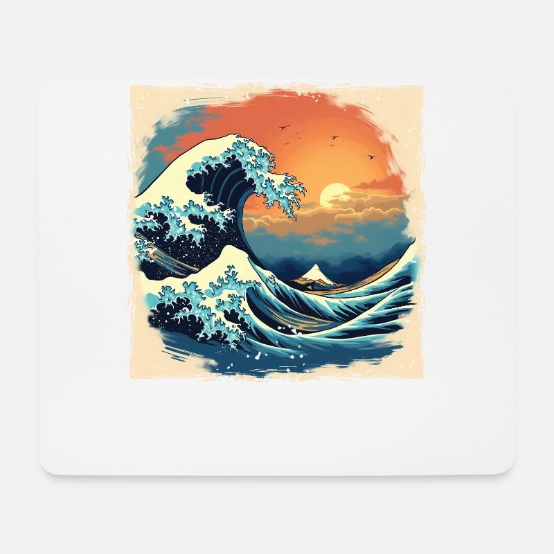 70er 80er Hawaiian Island Palm Beach - Great - Mousepad (Querformat) - Weiß