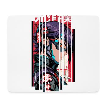 Man Ninja Geometric Kanji - Mouse Pad (horizontal) - white - Front