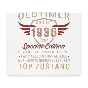 88. Geburtstag Original August 1936 Jahrgang 1936 - Mousepad (Querformat) - Weiß - Vorne