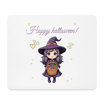 Frohe Halloween-Hexe! - Mousepad (Querformat) - Weiß - Vorne
