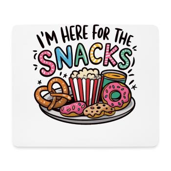 Snacks sind mein Leben - Mousepad (Querformat) - Weiß - Vorne