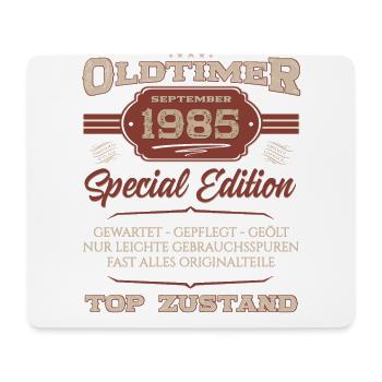 40. Geburtstag Oldtimer September 1985 Jahrgang 85 - Mousepad (Querformat) - Weiß - Vorne