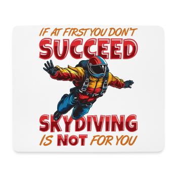 Lustiges Fallschirmspringer - Mousepad (Querformat) - Weiß - Vorne