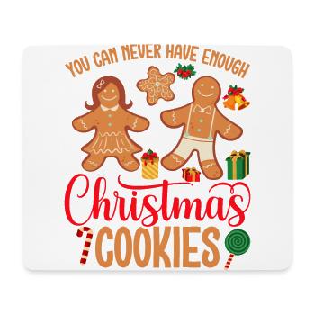 Weihnachtsplätzchen Kann Man Nie Genug Haben - Mousepad (Querformat) - Weiß - Vorne
