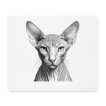 Coole Sphynx-Katze - Mousepad (Querformat) - Weiß - Vorne