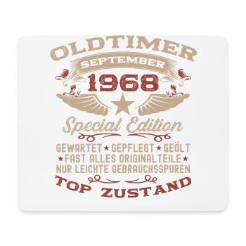 56th Birthday Classic Car September 1968 Vintage 68 - Mouse Pad (horizontal) - white - Front