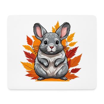 Mignon chinchilla d’automne - Tapis de souris (format paysage) - blanc - Devant