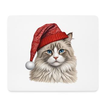 Weihnachten Ragdoll Katze - Mousepad (Querformat) - Weiß - Vorne