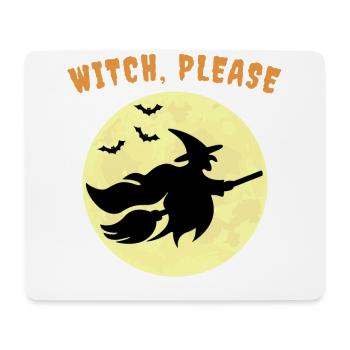 Sorcière, s’il vous plaît Halloween - Tapis de souris (format paysage) - blanc - Devant