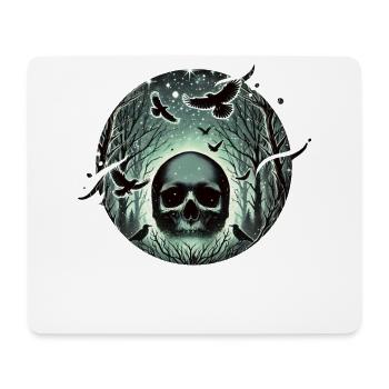Skeleton Skull Rose Retro Rose Lover Graphic - Mouse Pad (horizontal) - white - Front