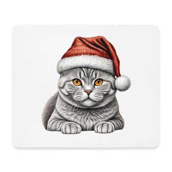 american shorthair christmas cat - Mouse Pad (horizontal) - white - Front