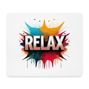 Relax Comic Sound Effect – Bold Pop Art Design - Mouse Pad (horizontal) - white - Front