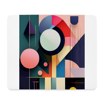 Bold Abstract Geometric Shapes – Modern Art Design - Mouse Pad (horizontal) - white - Front