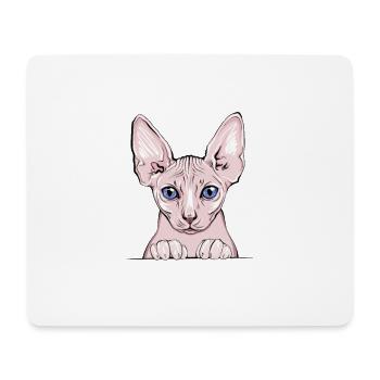 "I can't stay, my Sphynx cat is waiting - Mouse Pad (horizontal) - white - Front