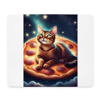 Pizza cat - Mouse Pad (horizontal) - white - Front