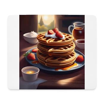 Frühstücks-Pfannkuchen - Mousepad (Querformat) - Weiß - Vorne