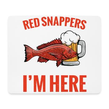 Beim Angeln Fange Ich Red Snapper, Also Beugt Sie - Mousepad (Querformat) - Weiß - Vorne