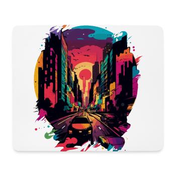 King of the Savanna: A Majestic Lions Gaze - Mouse Pad (horizontal) - white - Front
