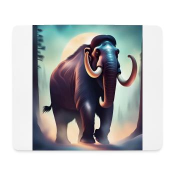 Majestätisches Mammut - Mousepad (Querformat) - Weiß - Vorne