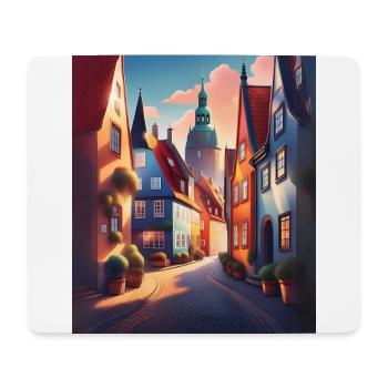 Une promenade dans une ville du Danemark - Tapis de souris (format paysage) - blanc - Devant