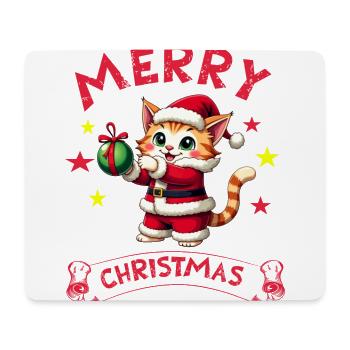 Joyeux Noël Catmas chaton noël dernière minute - Tapis de souris (format paysage) - blanc - Devant