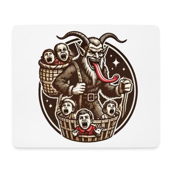 Krampus with naughty children Christmas - Mouse Pad (horizontal) - white - Front