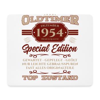 70. Geburtstag Oldtimer Dezember 1954 Jahrgang 54 - Mousepad (Querformat) - Weiß - Vorne