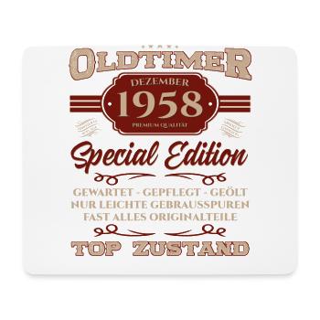 66. Geburtstag Oldtimer Dezember 1958 Jahrgang 58 - Mousepad (Querformat) - Weiß - Vorne
