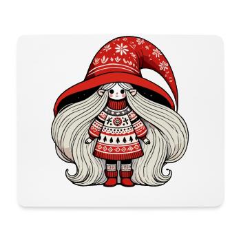 Christmas gnome in Scandinavian style - Mouse Pad (horizontal) - white - Front