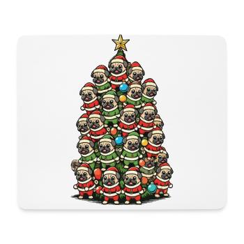 Arbre de Noël Merry Carlin - Tapis de souris (format paysage) - blanc - Devant