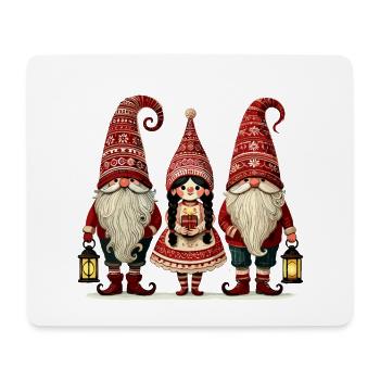 Gnomes de Noël Gnomes mignons Gnomes Gnomes - Tapis de souris (format paysage) - blanc - Devant