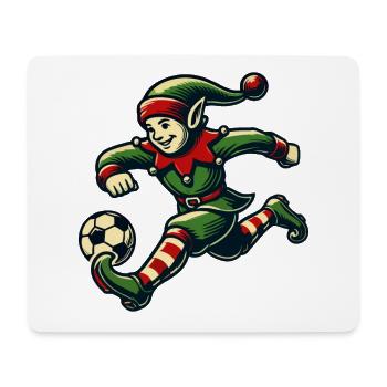 Weihnachtself Fußballspieler Spaß - Mousepad (Querformat) - Weiß - Vorne